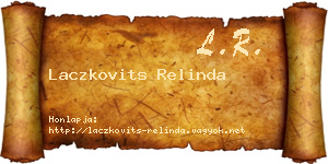 Laczkovits Relinda névjegykártya